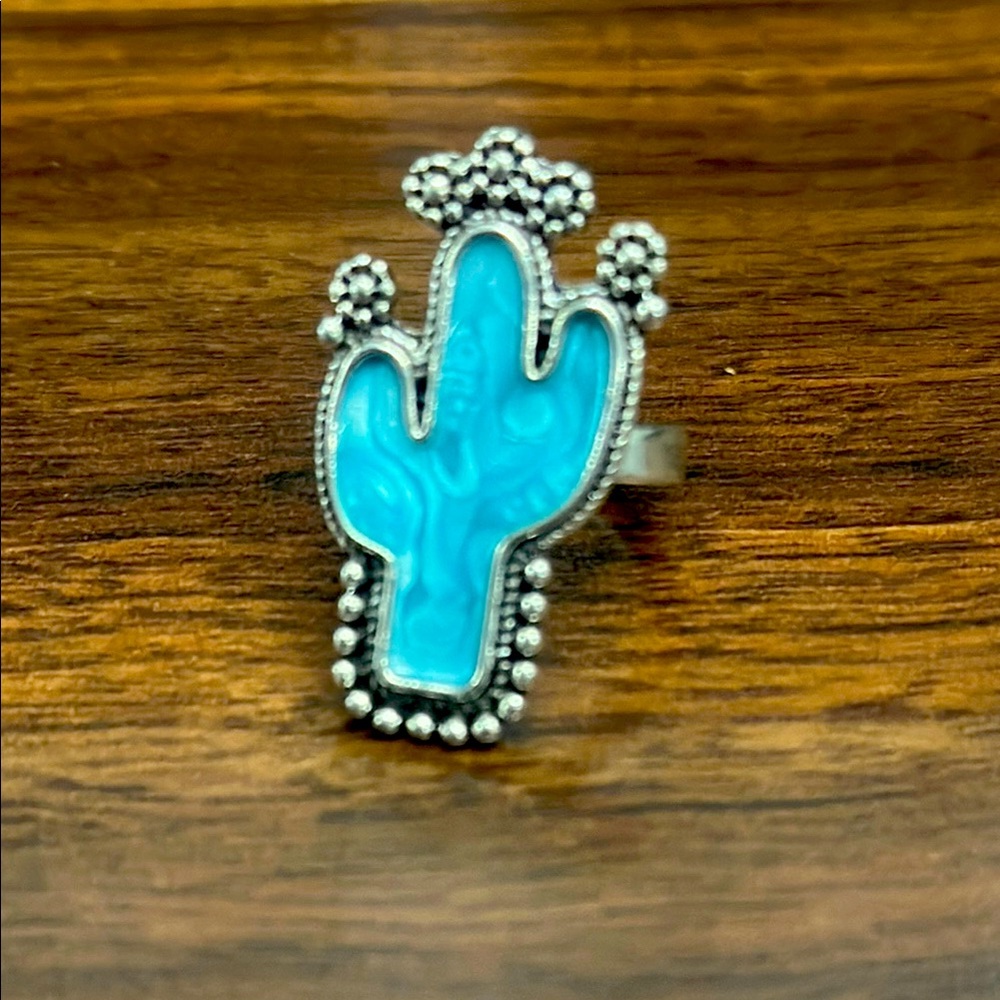 Turquoise Cactus Ring